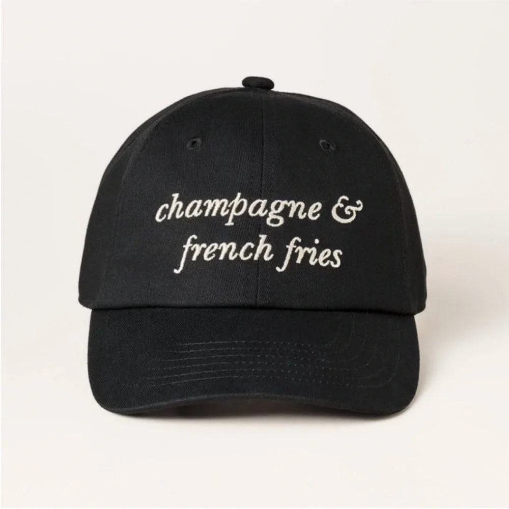Kate Spade x Target Champagne & Fries Baseball Hat - Picture 1 of 7
